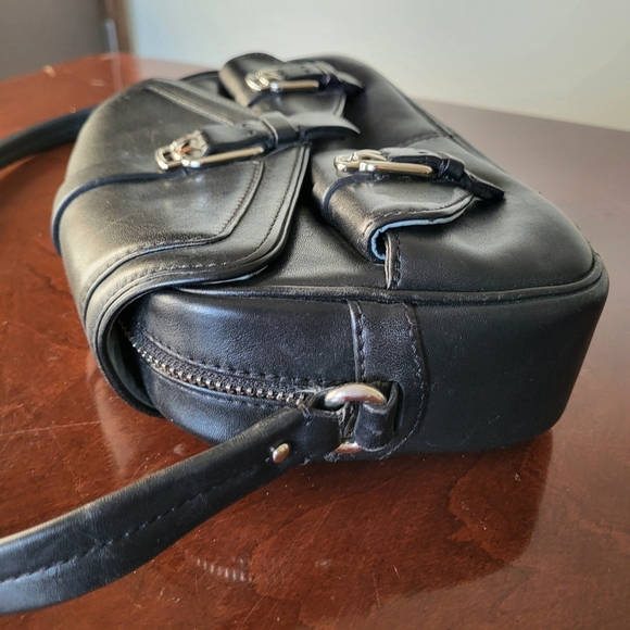 Cole Haan Purse Heavy Black Leather - Picture 7 of 14
